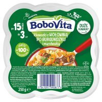 BoboVita, kluseczki z wołowiną po burgundzku i marchewką, po 15 miesiącu, 250g
