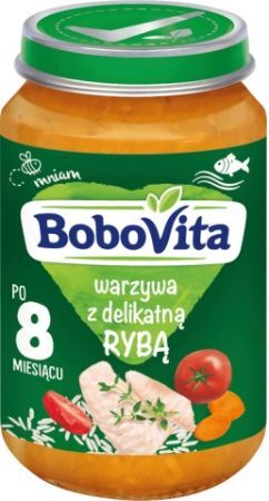 BoboVita, warzywa z delikatną rybą, po 8 miesiącu, 190g