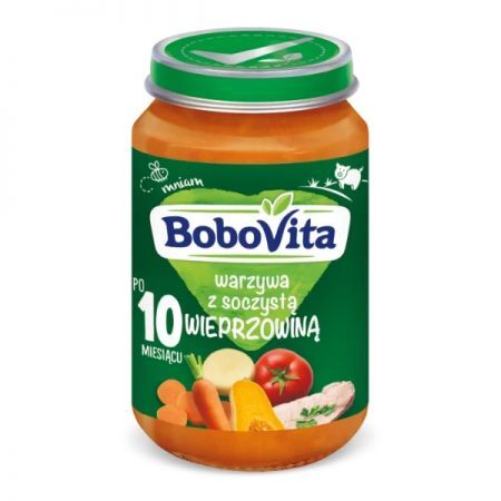 BoboVita, warzywa z soczystą wieprzowiną, po 10 miesiącu, 190g