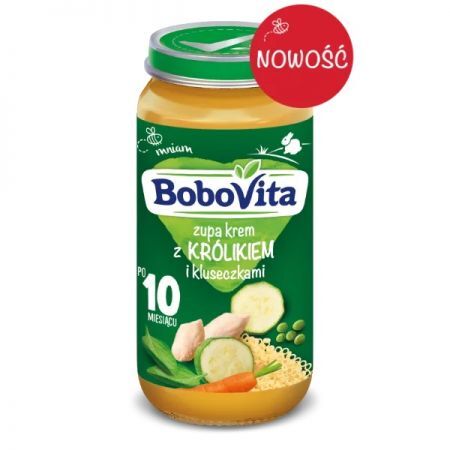BoboVita, zupa krem z królikiem i kluseczkami, po 10 miesiącu życia, 250g
