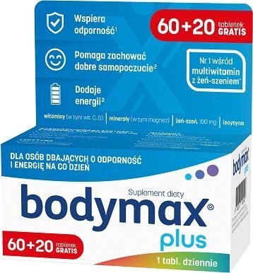 Bodymax Plus, 60 tabletek + 20 tabletek w prezencie