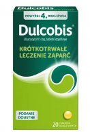 BRAK KARTONIKA Dulcobis 5mg, 20 tabletek