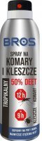 Bros, spray na komary i kleszcze DEET 50%, 180ml