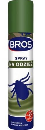 Bros, spray na odzież, odstrasza i zabija kleszcze, 90ml