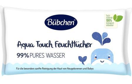 Bubchen Aqua Touch, chusteczki nawilżane dla dzieci, 3 opakowania po 48 sztuk