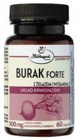 Burak Forte z żelazem i witaminą C, 60 tabletek