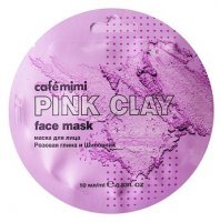 Cafe Mimi, Pink Clay, maseczka do twarzy z różową glinką i dziką różą, 10ml