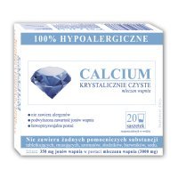 Calcium Krystalicznie Czyste, hypoalergiczne, 20 saszetek