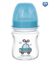 Canpol, butelka antykolkowa, szerokootworowa, Easy Start, Toys, blue, od urodzenia, 35/220, 120ml