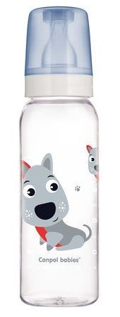 Canpol, butelka wąska, Cute Animals, po 12 miesiącu, 11/841, 250ml