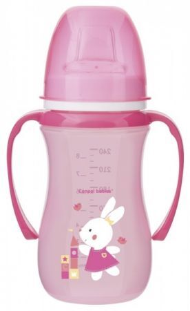 Canpol, kubek treningowy, Easy Start, Sweet Fun, pink, po 6 miesiącu, 35/208, 240ml