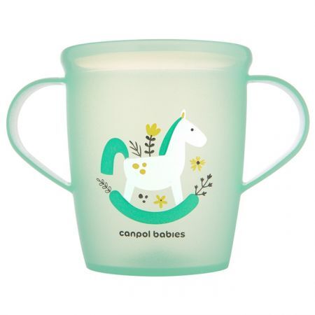 Canpol, kubek z uchwytami, zielony, Toys, po 12 miesiącu życia, 2/101, 250ml