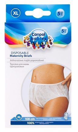 Canpol, majtki poporodowe jednorazowe, rozmiar XL, 9/600, 5 sztuk