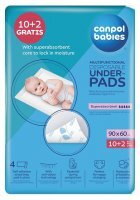 Canpol, podkład higieniczny, nieprzemakalny, 78/002, 90x60cm, 12 sztuk