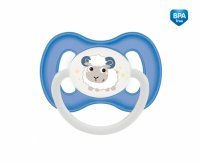 Canpol, smoczek uspokajający, silikonowy, symetryczny, Bunny&Company, blue, 6-18 miesięcy, 23/269, 1 sztuka