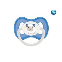 Canpol, smoczek uspokajający, silikonowy, symetryczny, Bunny&Company, blue, po 18 miesiącu, 23/270, 1 sztuka
