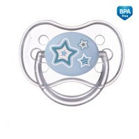 Canpol, smoczek uspokajający, silikonowy, symetryczny, Newborn baby, blue, 6-18 miesięcy, 22/581, 1 sztuka