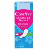 Carefree Cotton Feel Normal, wkładki higieniczne, Aloe Vera, 20 sztuk