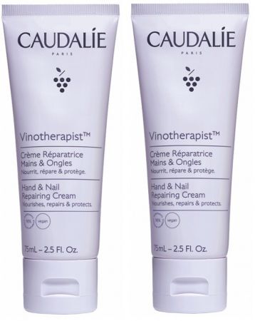 Caudalie Vinotherapist, regenerujący krem do rąk i paznokci, 2x75ml
