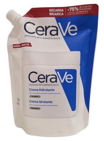 CeraVe, krem nawilżający do twarzy i ciała z ceramidami, skóra sucha i bardzo sucha, zapas, 454g