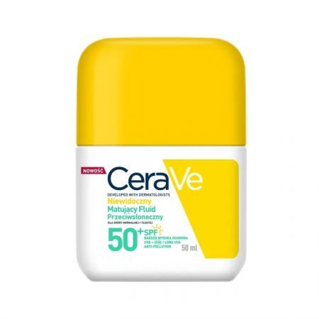 CeraVe, niewidoczny, nawilżający fluid przeciwsłoneczny SPF 50, dla skóry normalnej i mieszanej, 50ml