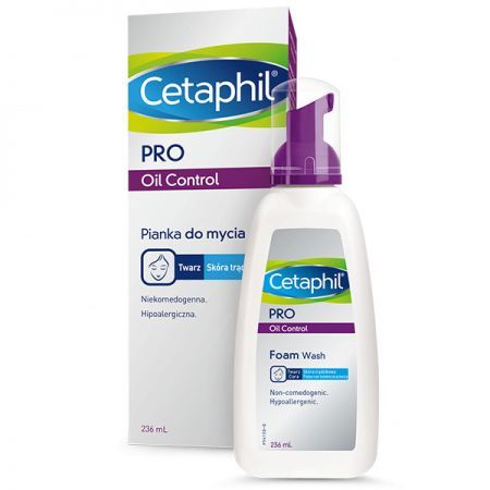 Cetaphil PRO Oil Control, pianka do mycia, cera trądzikowa, 236ml