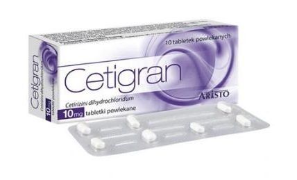 Cetigran 10mg, 10 tabletek