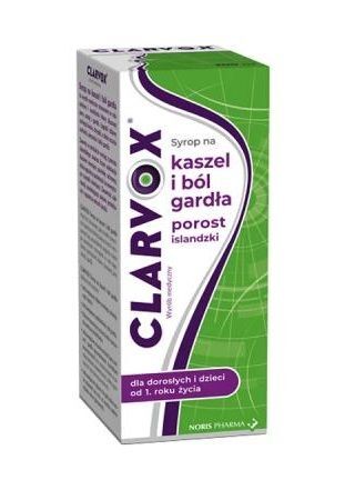 Clarvox, syrop na kaszel i ból gardła, dla dorosłych i dzieci od 1 roku życia, 200ml