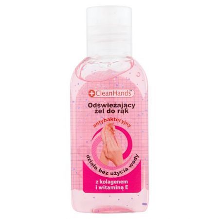 Clean Hands, żel antybakteryjny do rąk z kolagenem i witaminą E, 50ml