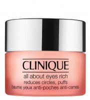 Clinique All About Eyes Rich, odżywczy krem pod oczy zmniejszający opuchliznę i cienie pod oczami, 15ml