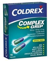 Coldrex Complex Grip (500mg+100mg+6,1mg), 16 kapsułek