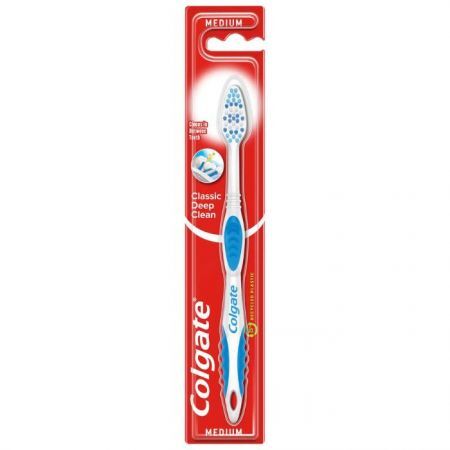 Colgate Classic Deep Clean, szczoteczka do zębów, Medium, 1 sztuka