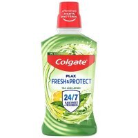 Colgate Plax, Fresh & Protect, Tea & Lemon, płyn do płukania jamy ustnej, bez alkoholu, 500ml