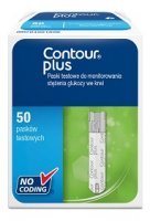 Contour Plus, test paskowy do glukometru, 50 sztuk