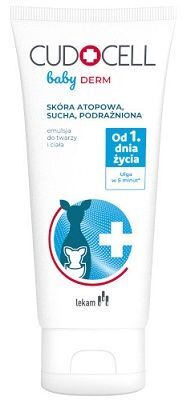 Cudocell Baby Derm, emulsja do twarzy i ciała, skóra atopowa, sucha, podrażniona, od 1 dnia życia, 180ml
