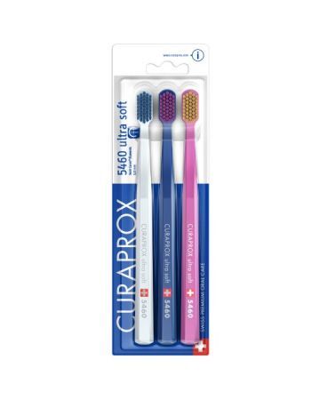 Curaprox 5460, szczoteczka do zębów, Ultra Soft, mix kolorów, 3 sztuki