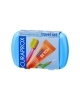 Curaprox Travel Set Blue, zestaw podróżny, szczoteczka CS5460 + pasta brzoskwiniowa, 10ml + szczoteczki międzyzębowe, 2 sztuki, 1 zestaw