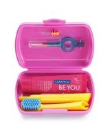 Curaprox Travel Set Pink, zestaw podróżny, szczoteczka CS5460 + pasta Gin Tonic, 10ml + szczoteczki międzyzębowe, 2 sztuki, 1 zestaw