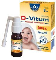 D-Vitum 400 j.m., dla noworodków, niemowląt i dzieci, aerozol, 6ml