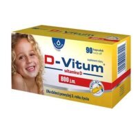 D-Vitum 800 j.m., dla dzieci od 3 roku życia, 90 kapsułek twist-off