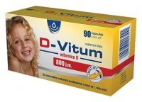 D-Vitum 800 j.m., dla wcześniaków i dzieci od 1 roku życia, 90 kapsułek twist-off