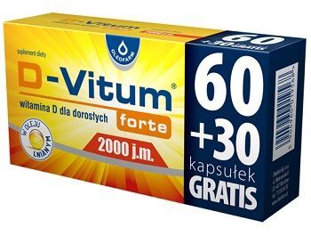 D-Vitum Forte 2000 j.m., 90 kapsułek