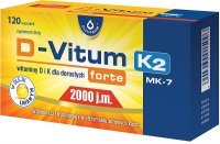 D-Vitum Forte 2000 j.m. K2 MK-7, 120 kapsułek