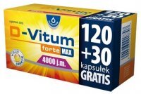 D-Vitum Forte Max 4000 j.m., 150 kapsułek