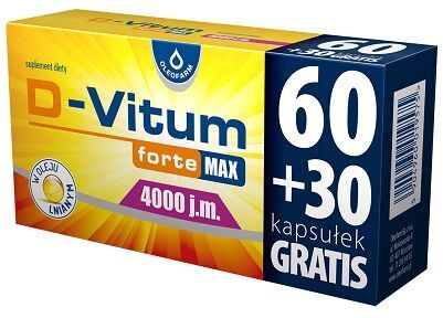 D-Vitum Forte Max 4000 j.m., 90 kapsułek