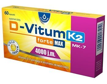 D-Vitum Forte Max 4000 j.m. K2 MK-7, 60 kapsułek