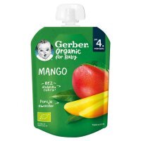DATA 01/2026 Gerber Organic, mus owocowy, mango, po 4 miesiącu, 80g