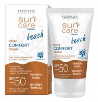 DATA 04/2026 Flos-Lek Laboratorium, Sun Care Derma Beach Comfort, krem do twarzy i ciała SPF 50+, skóra normalna i wrażliwa, 50ml