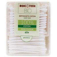 DATA 05/2026 Bocoton Bio, patyczki higieniczne dla niemowląt i dzieci, 60 sztuk