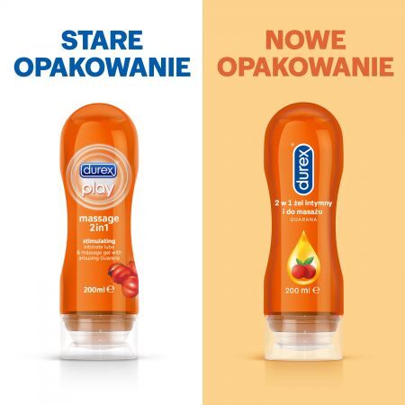 DATA 07/2026 Durex Play, żel stymulujący do masażu 2w1, z pobudzającą guaraną, 200ml